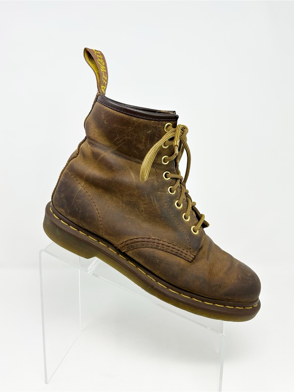 Dr. Martens 1460 Brown Leather 8-Eye Lace Up Ankle Combat Boots AirWair Size 39